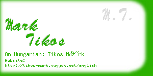 mark tikos business card